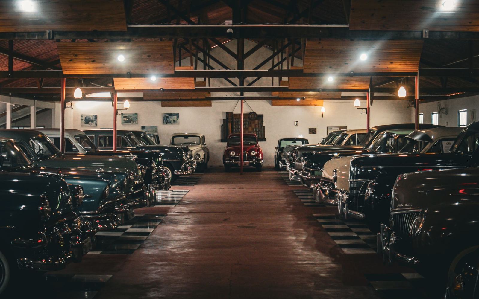 Bidders and machinery at an auction site